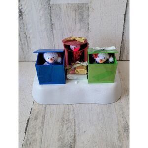 Musical light up snowman Trio Carol sing Xmas snow decor